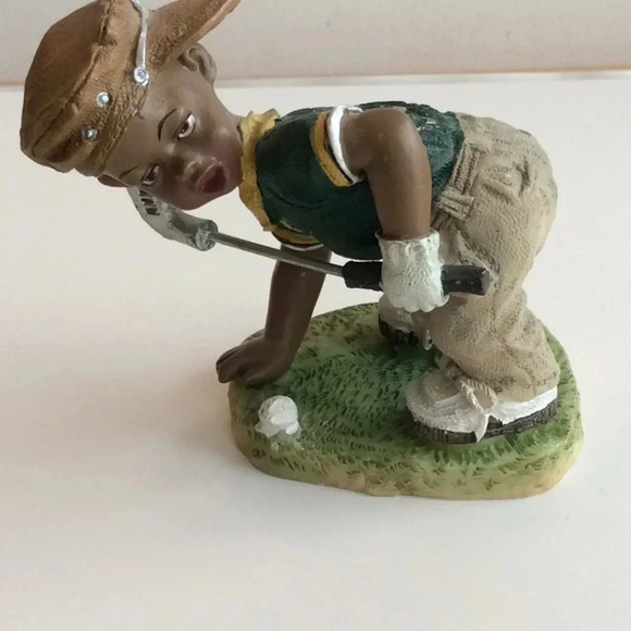 Stylist Black Boys Golf Figurines by UG - Picture 6 of 9